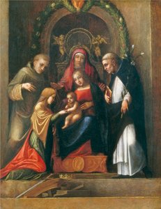 O casamento místico de Santa Catarina, 1510-15